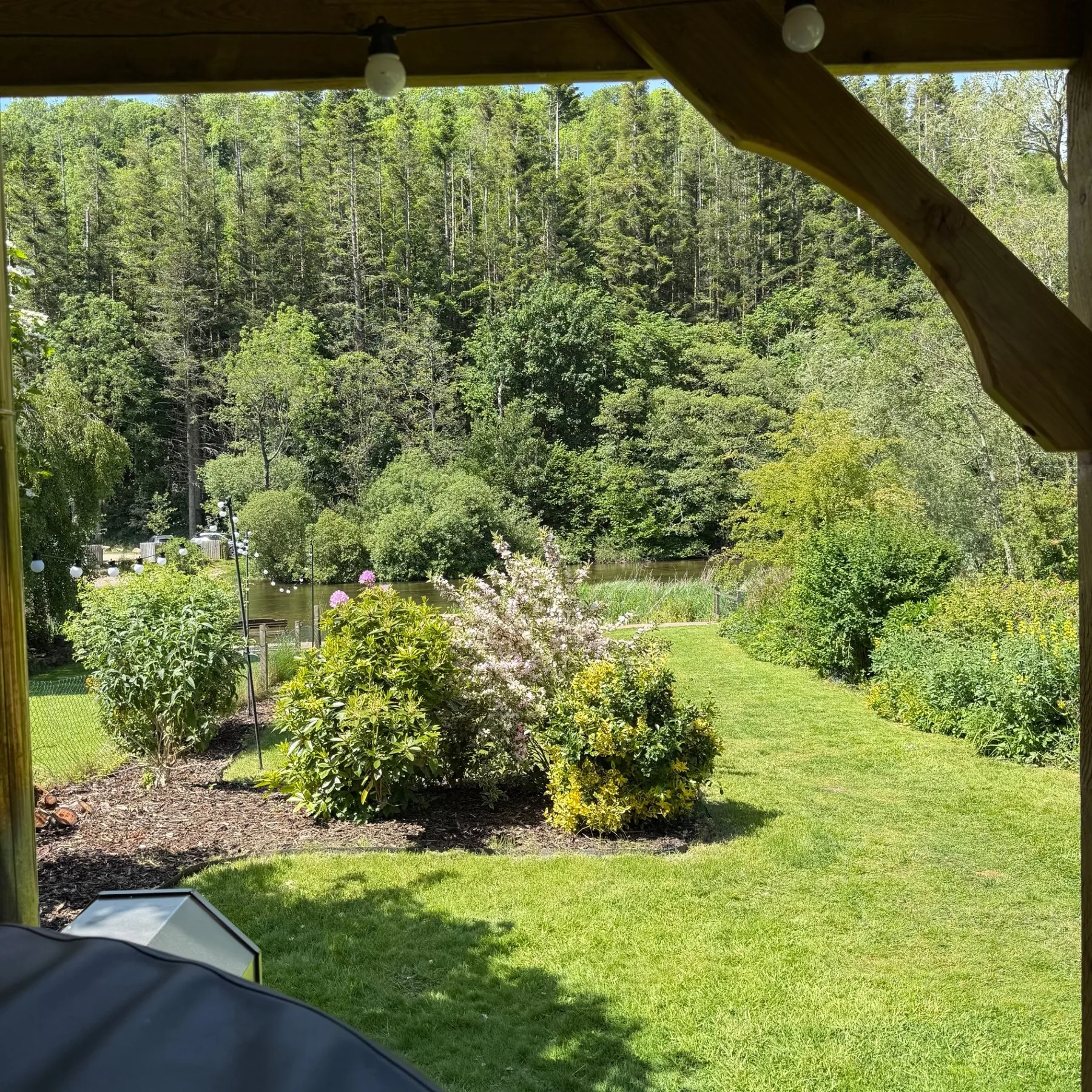 View over Dunmallet's garden towards the River Eamont