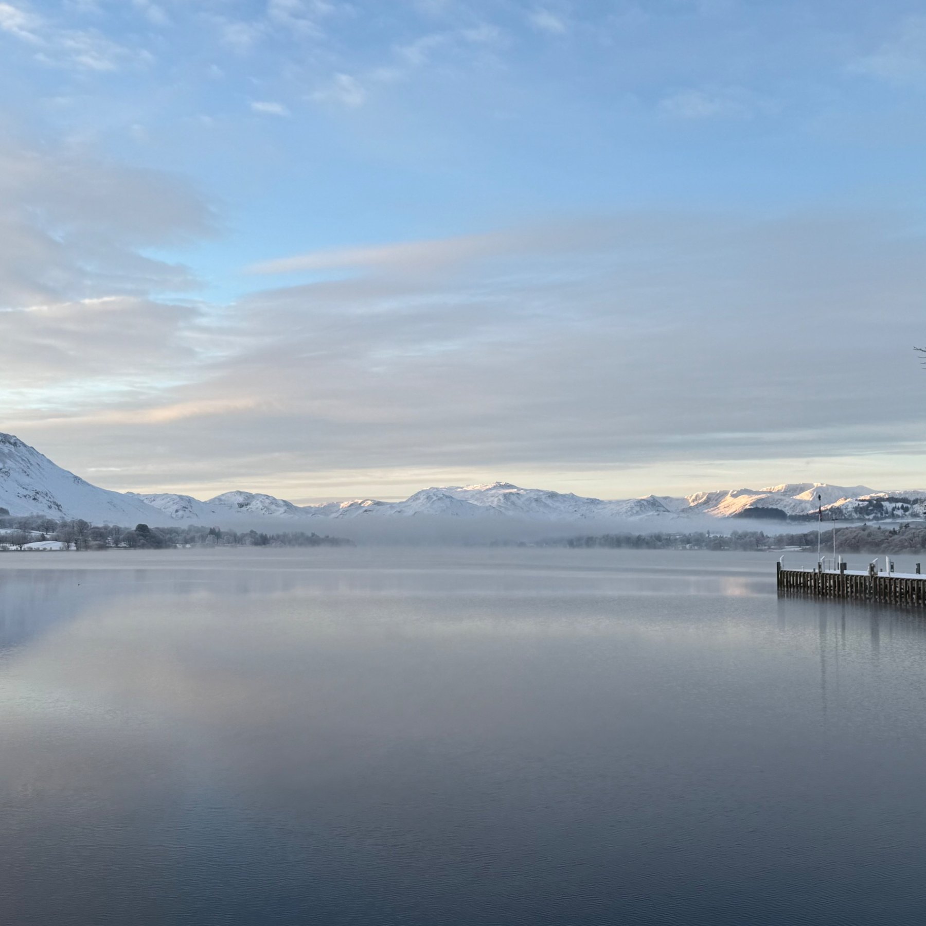 Winter view across Ullswater